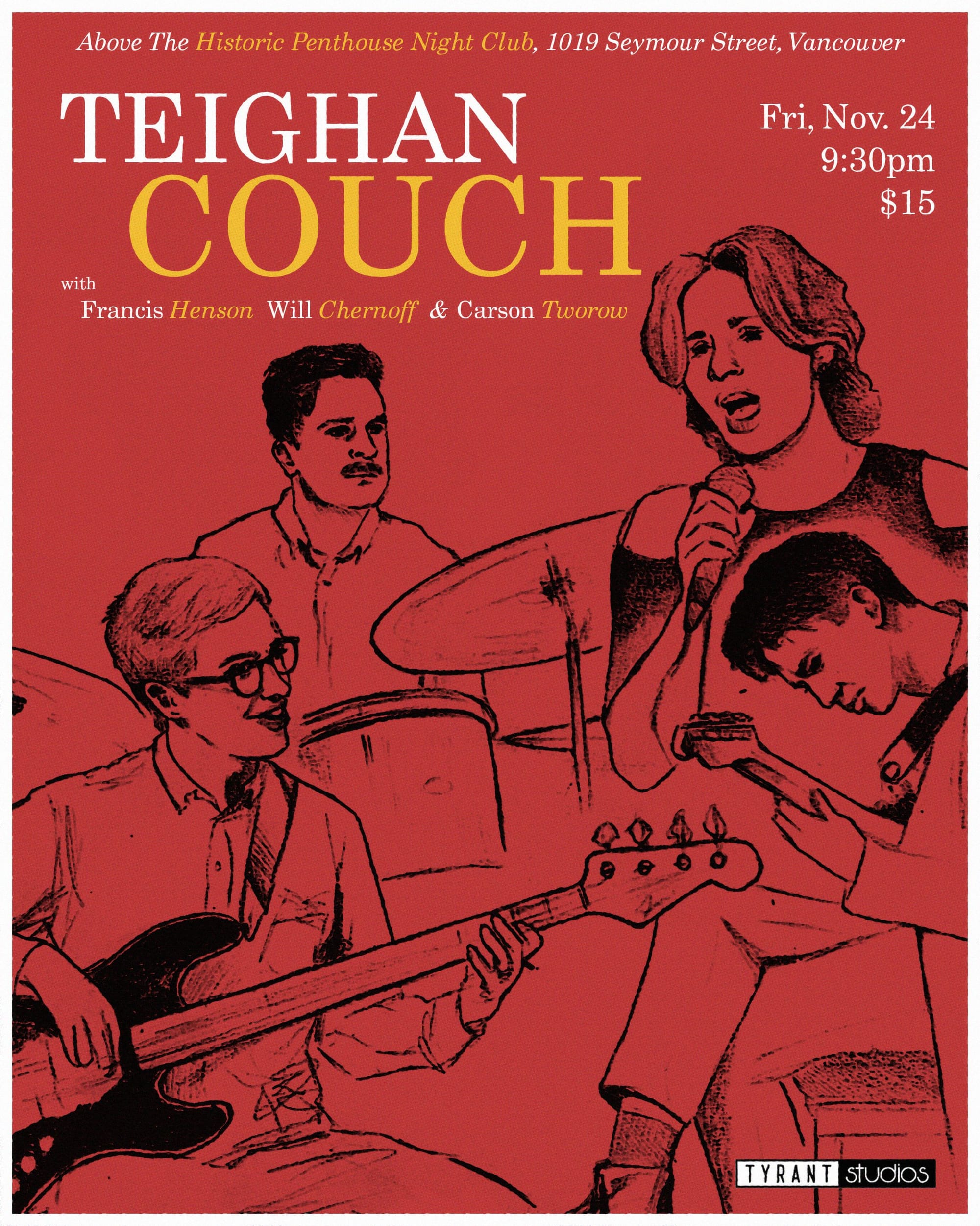Poster for Teighan Couch at Tyrant
