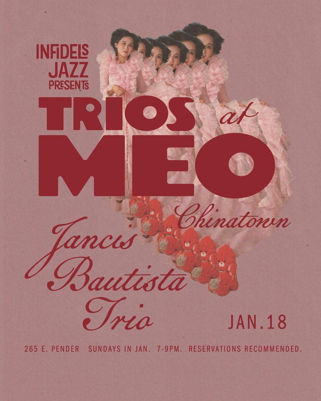 Upcoming (Jan 18): Jancis Bautista Trio plays Meo Chinatown
